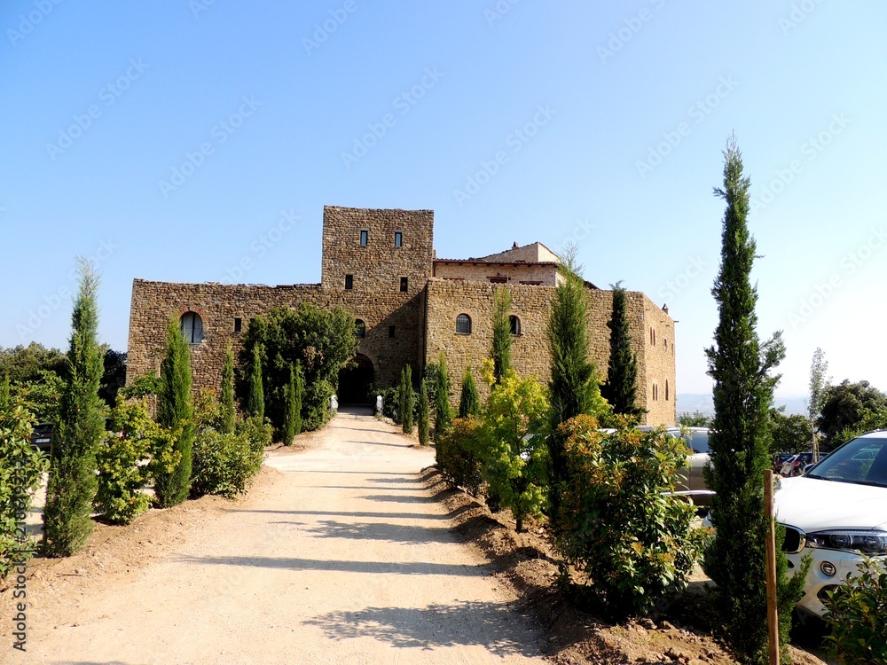 Castello di Rosciano, Medieval castle near Torgiano, Umbria- Italy.