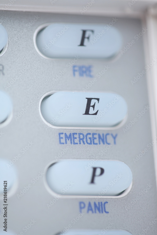 Buttons of an alarm system keypad Buttons of an alarm system keypad