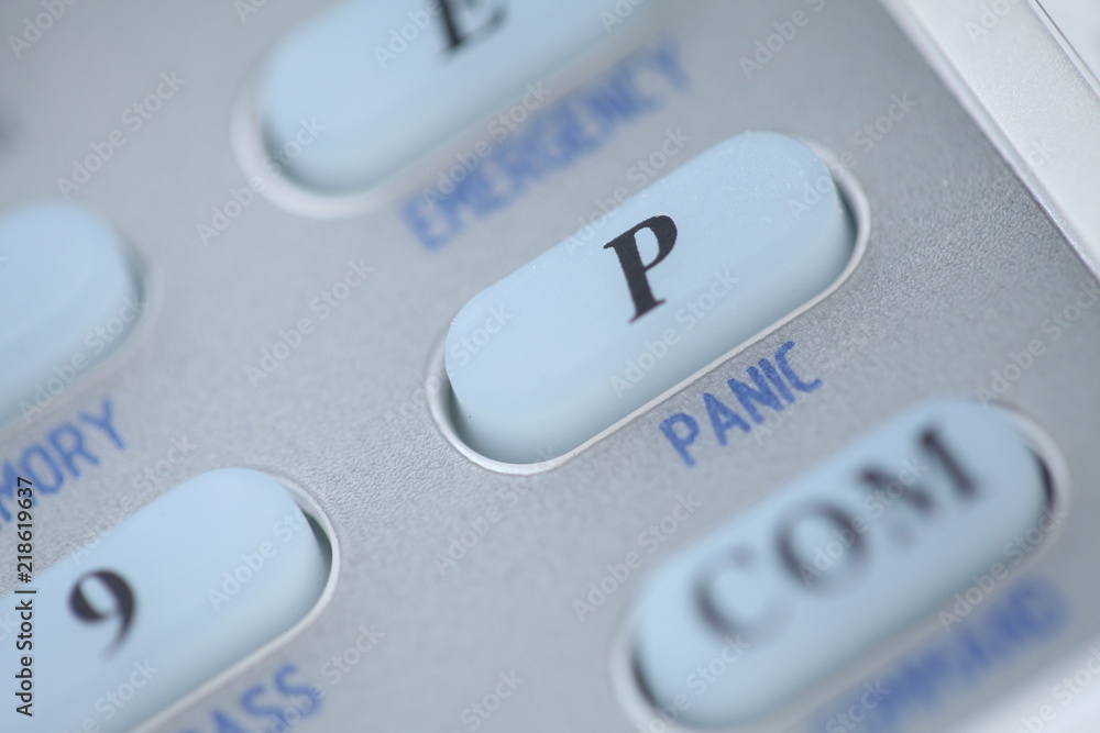 Panic button of an alarm system keypad Panic button of an alarm system keypad