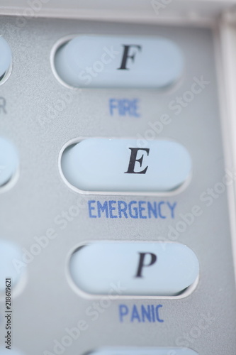 Buttons of an alarm system keypad photo