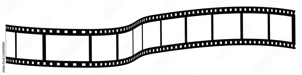 Film strip on white isolated