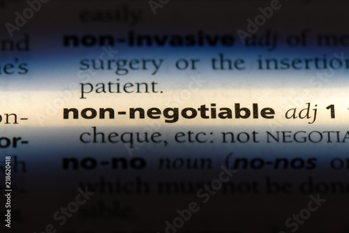 non negotiable