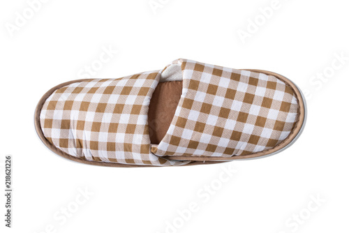 Slippers and house shoes on isolated white background 