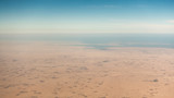Coastal desert aerial view in the Persian Gulf