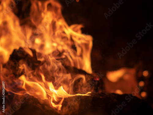 Abstract Texture Background "Burning Wood"