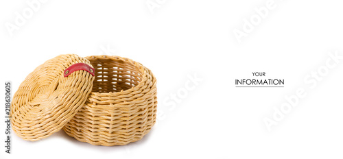 Casket of a vine pattern on a white background isolation photo