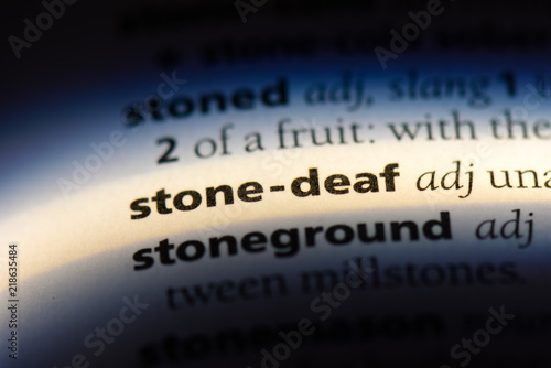 stone deaf