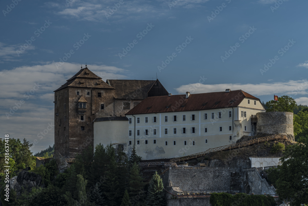 Castle Becov nad Teplou in summer cloudy day