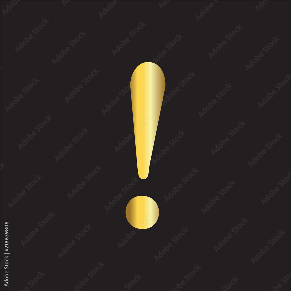 gold exclamation mark Logo Icon Vector gold exclamation mark Logo Icon Vector