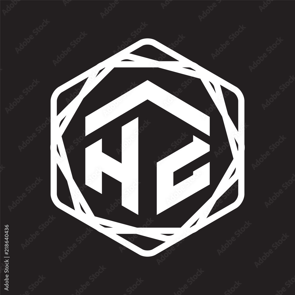 HZ Initial letter hexagonal logo vector Template HZ Initial letter hexagonal logo vector Template