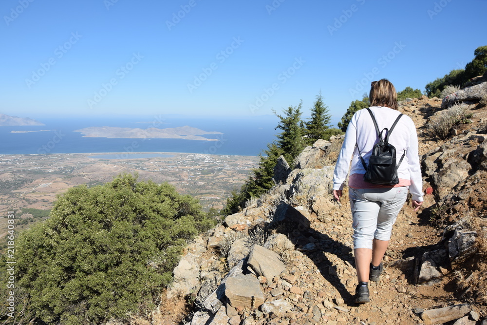 Fototapeta premium Aufstieg zum Dikaios auf Kos