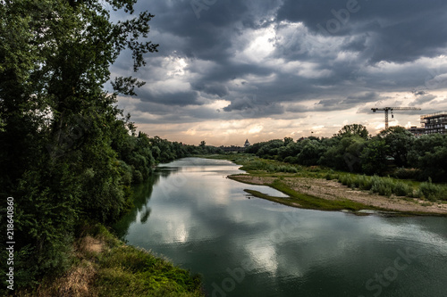 Alte Elbe mit Jahrhundertturm Magdeburg © blende11.photo