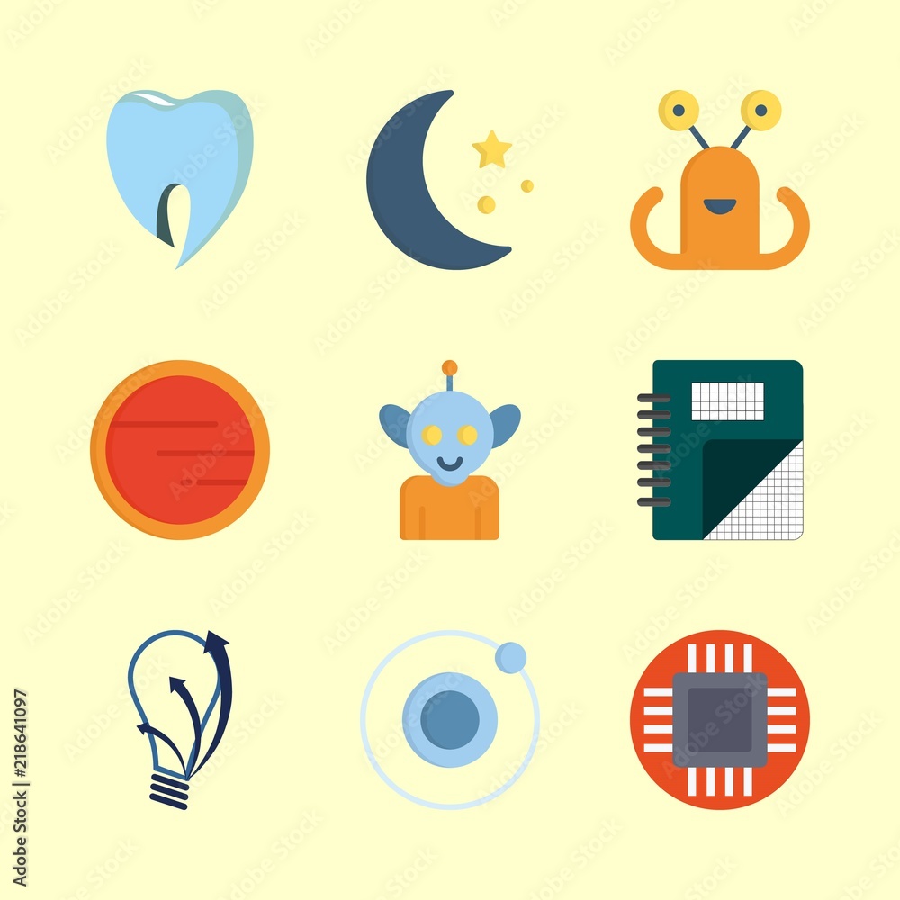 9 science icons set 9 science icons set