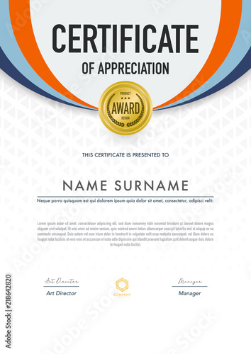 Certificate template modern,luxury and diploma style,vector illustration.