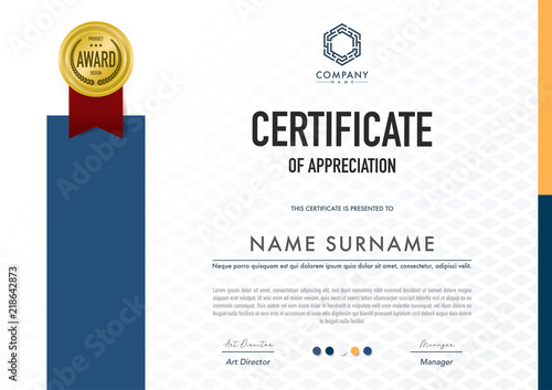 Certificate template modern,luxury and diploma style,vector illustration.