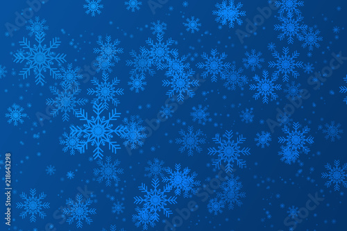 Snowflakes on a blue background
