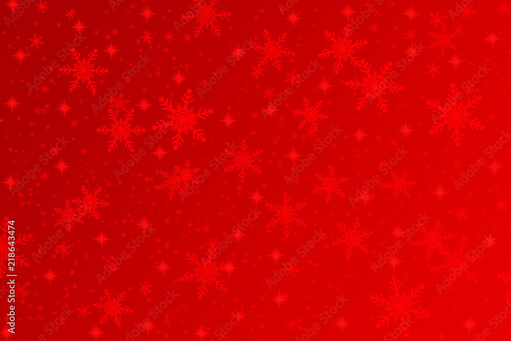 Snowflakes on red background Snowflakes on red background