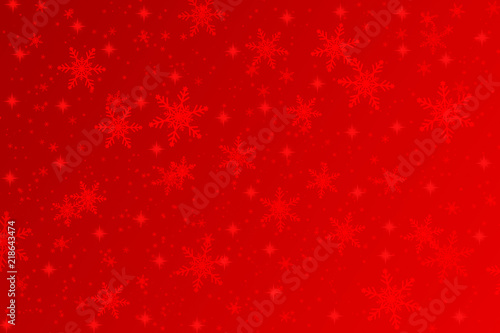 Snowflakes on red background