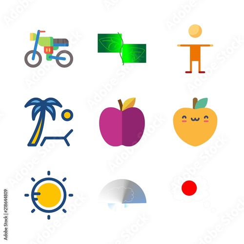 Wallpaper Mural 9 nature icons set Torontodigital.ca