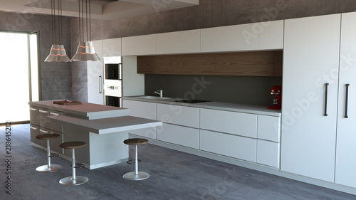 Cucina mobili, design di interni, arredamento della cucina. Arredamento ed elettrodomestici per la cucina photo