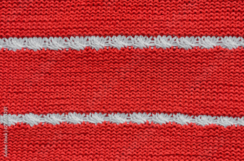 Obraz na płótnie Hand knitted cotton pattern for handmade background