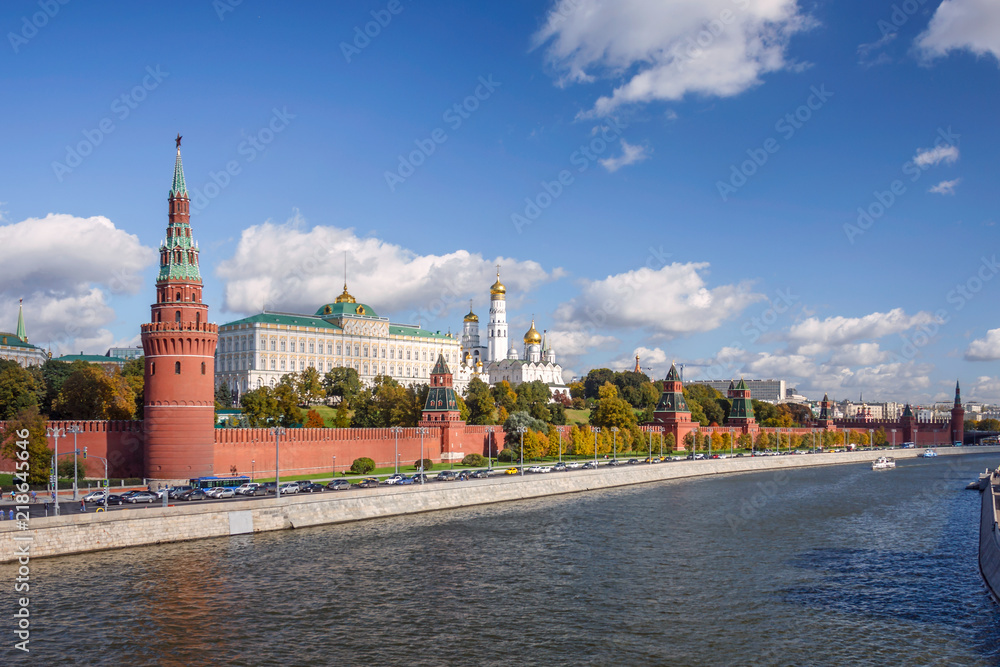 View of the Kremlin from the bridge.