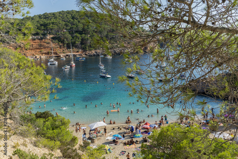 Saladeta beach in San Antonio, Ibiza