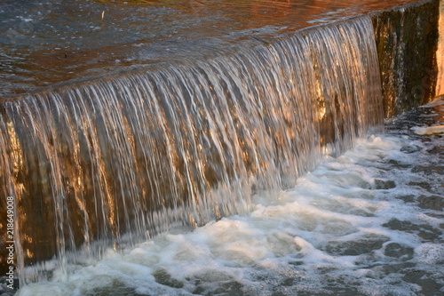 water flowing over rocks