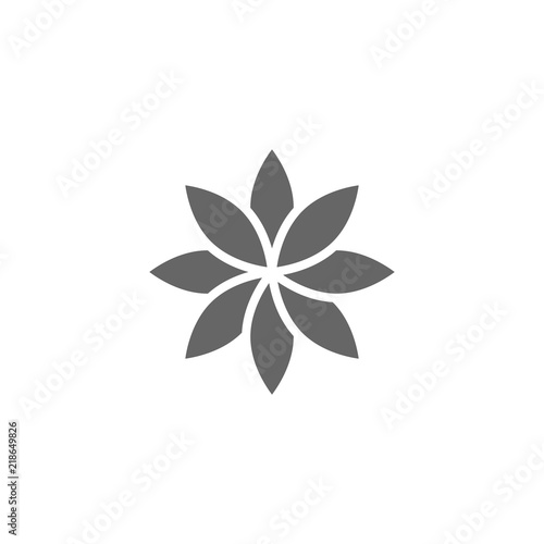 Flower Icon. Vector illustration, flat design.