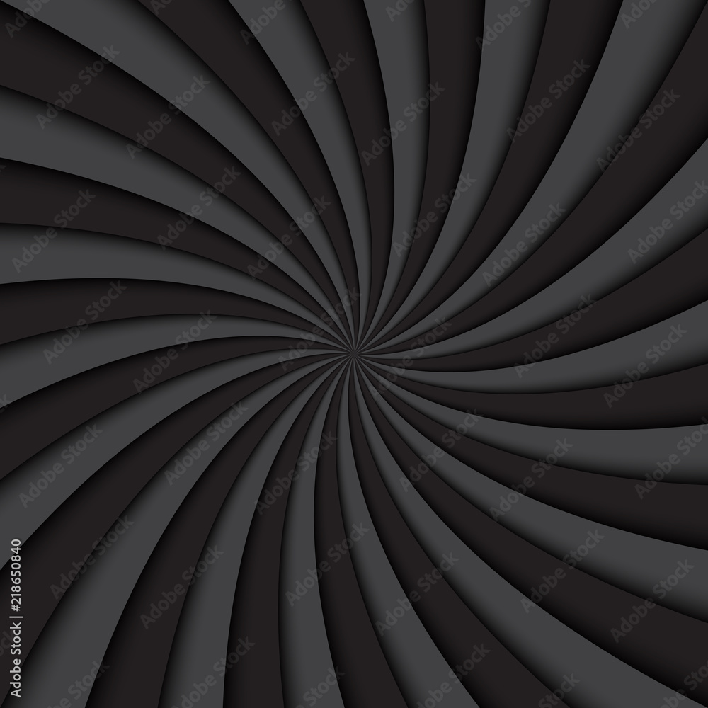 Black and grey swirl background, rotating spiral, apperance of ...