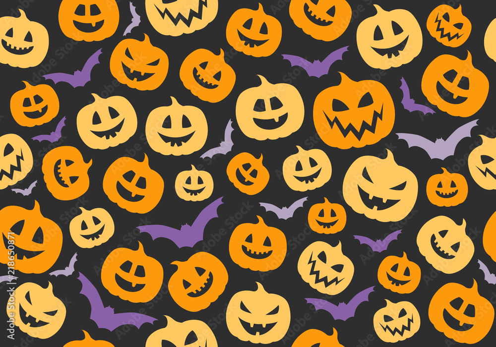 Halloween background with funny pumpkins. Vector. Halloween background with funny pumpkins. Vector.