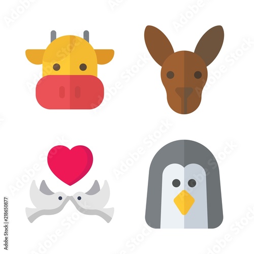 animals icons set. pair, want, horizontal and beautiful graphic works