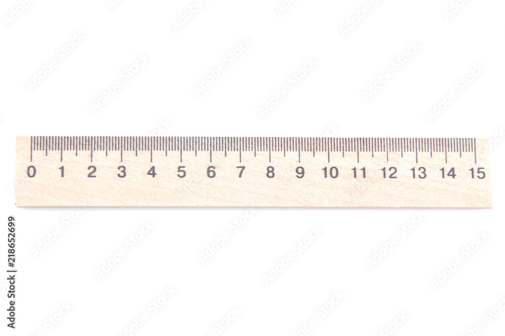 Wooden ruler. school supplies. on white background isolated Wooden ruler. school supplies. on white background isolated