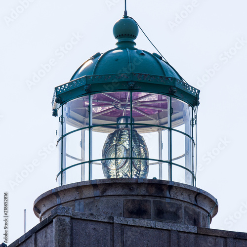 08-10-2018 Chausey France. Top of lighthouse in Chausey Island France