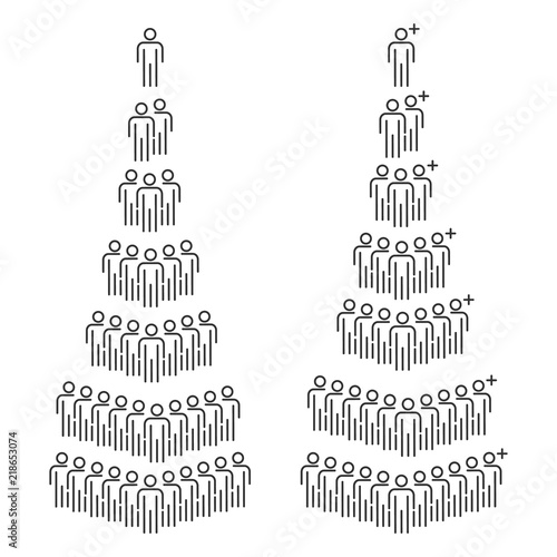 People Business Vector Line Icons ,Person Crowd Work Group Team , Business Meeting Communication.