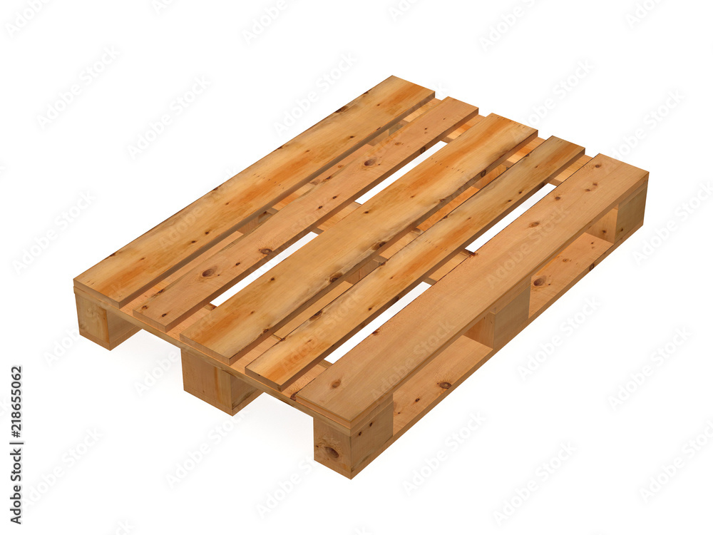 Wooden pallet 3d rendering