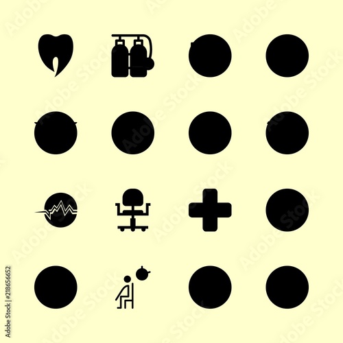 16 hospital icons set