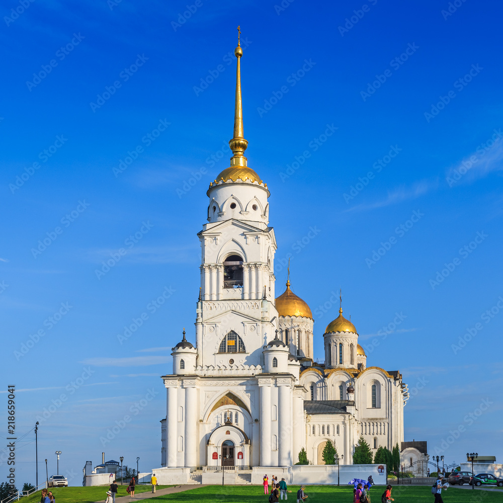 The Holy Dormition Cathedral or Uspenskiy cathedral in Vladimir city, beautiful Orthodox Church