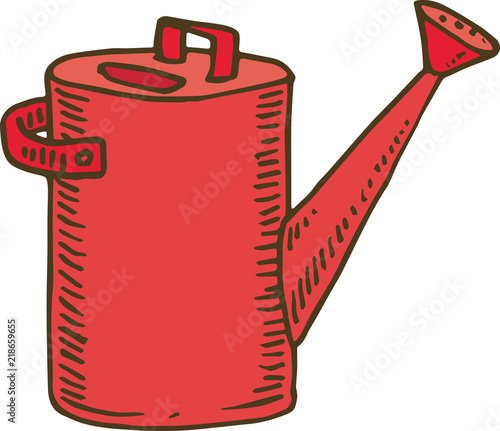 Red Watering Can