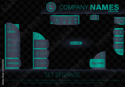 Exterior and interior signage concep.