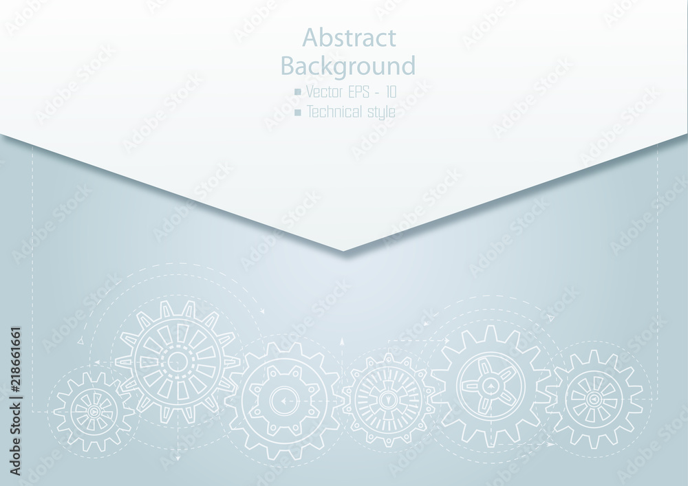 Fototapeta premium Technical design, vector.Gear Background
