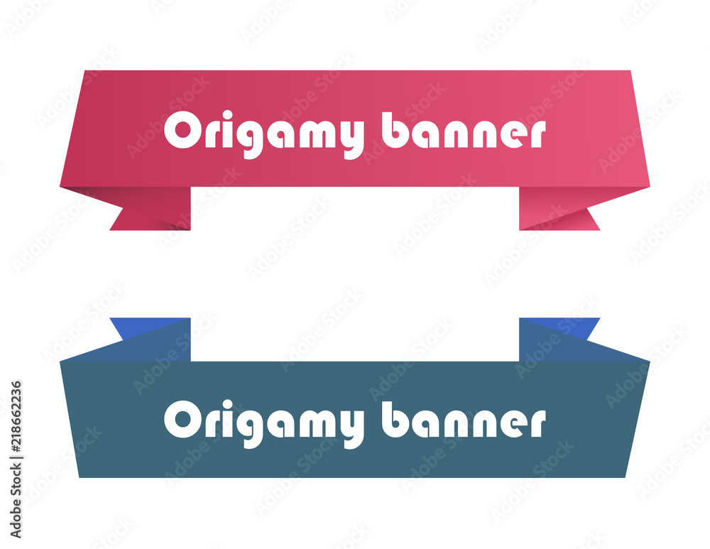 abstract origami banners set with text space. Web Stickers, Tags, Banners and Labels abstract origami banners set with text space. Web Stickers, Tags, Banners and Labels
