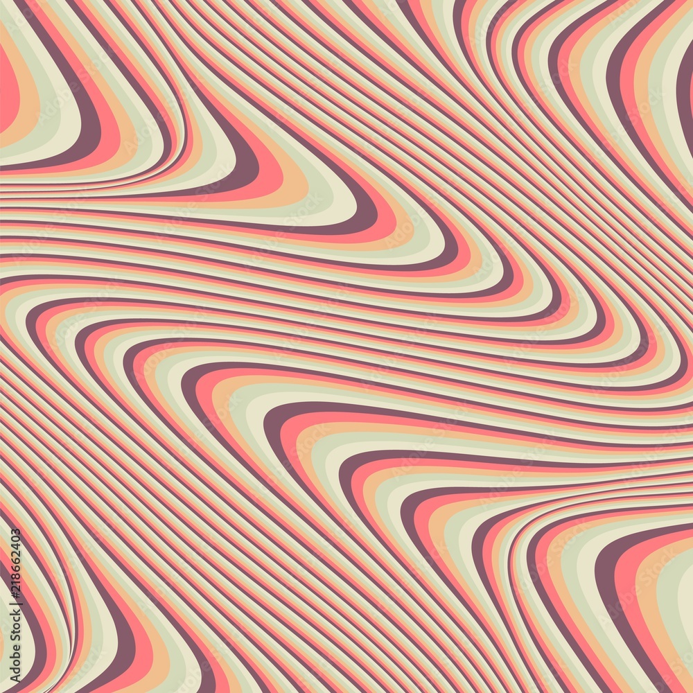 Abstract background of wavy stripes of pastel tones. Vector illustration Abstract background of wavy stripes of pastel tones. Vector illustration