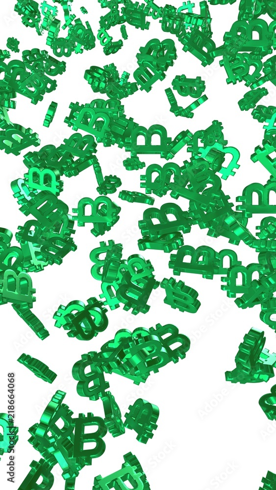 Digital currency symbol Bitcoin on a white background. Fall of bitcoin. Cryptocurrency graph on virtual screen. Business, Finance and technology concept. 3D illustration Digital currency symbol Bitcoin on a white background. Fall of bitcoin. Cryptocurrency graph on virtual screen. Business, Finance and technology concept. 3D illustration