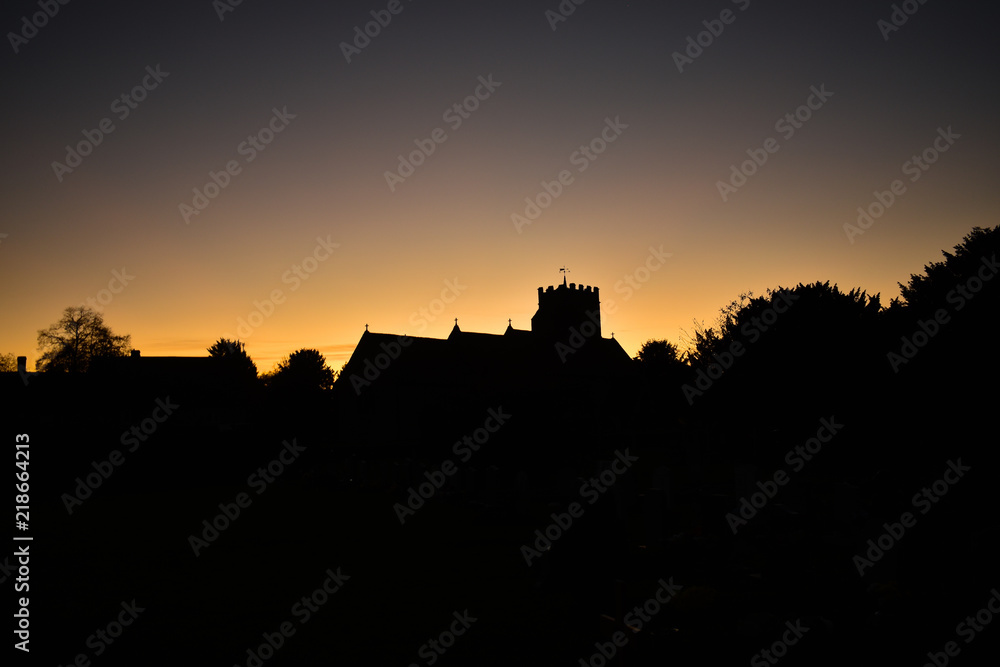 Fototapeta premium Church at sunset