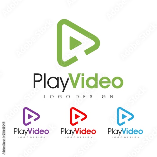 Free Download Click Video Design Logo Template, Play Video Logo Design, Play Video Logo Icon  - GFXLoad