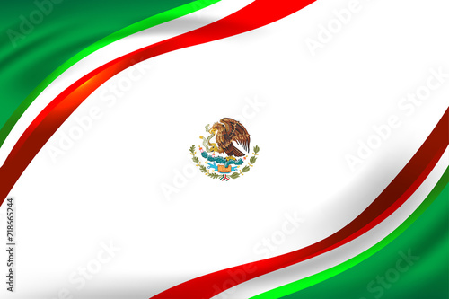 Mexico flag color background concept for National holiday, Independence Day and other events, Vector illustration