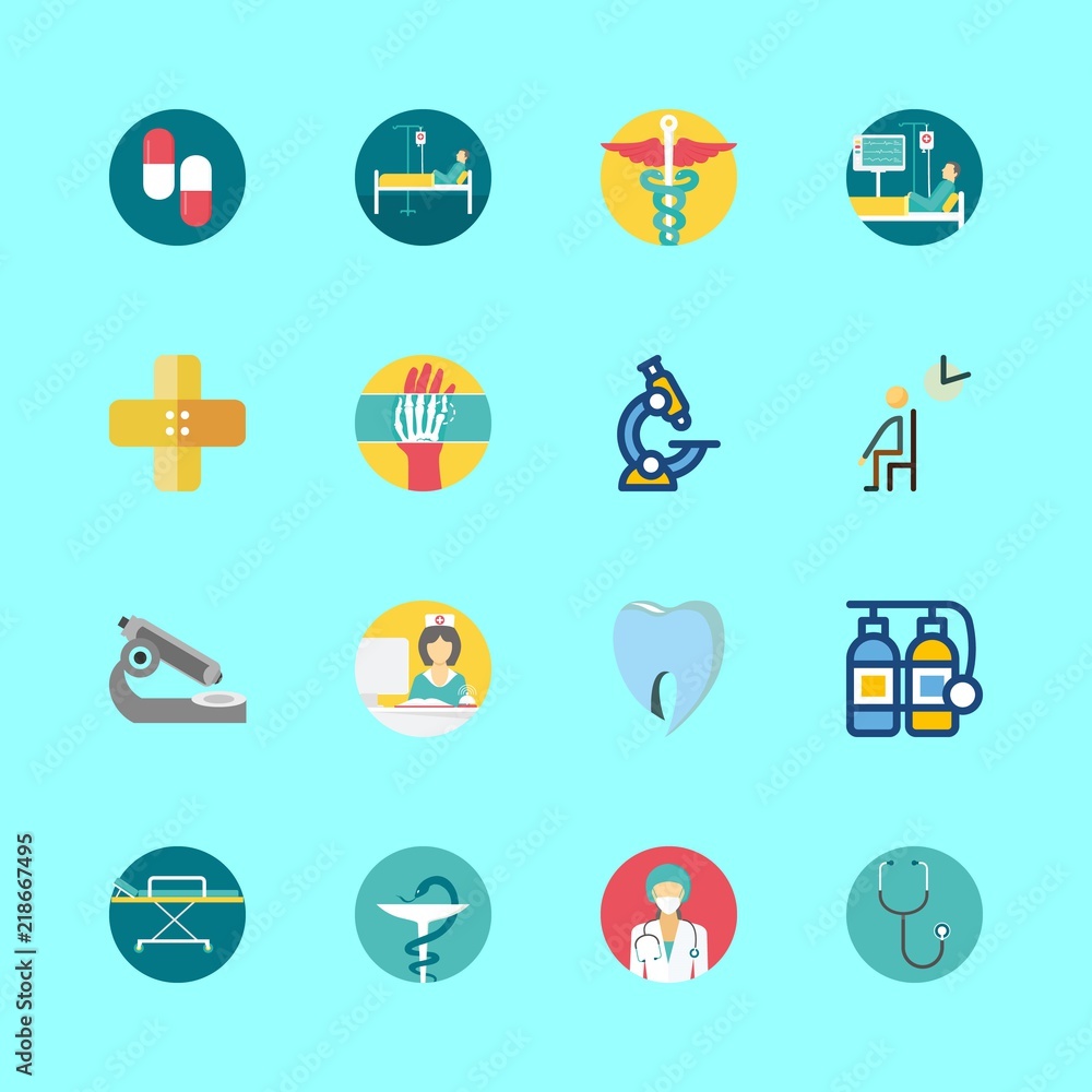 16 hospital icons set 16 hospital icons set
