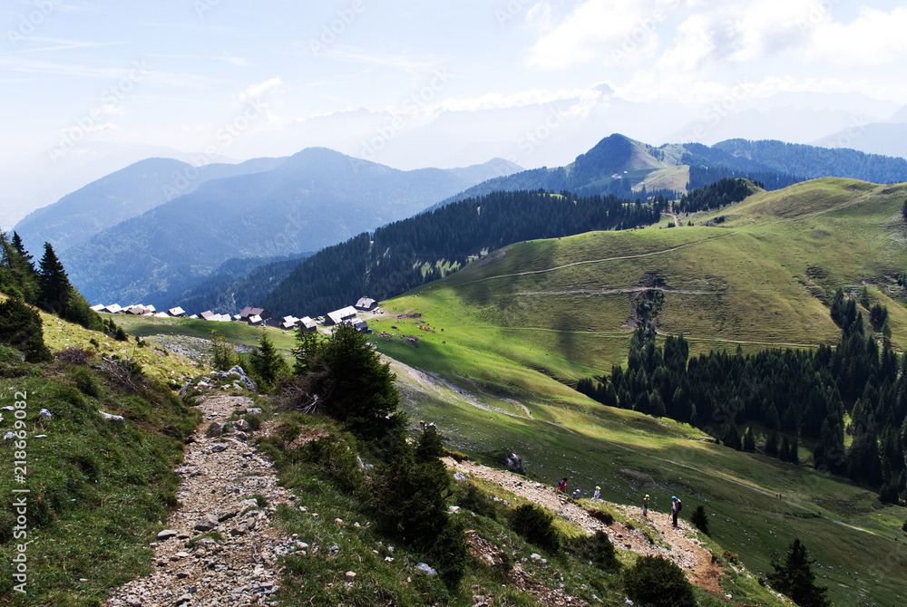 Fototapeta premium Salita sul monte Osternig