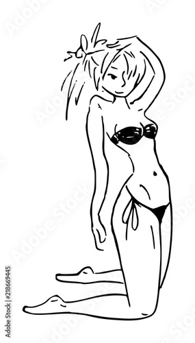 Meisje op het strand